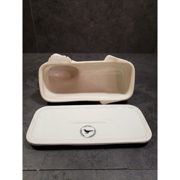 Anthropologie Lion Ceramic Covered Butter Dish Sergio Bustamante Style Design - Picture 9 of 11